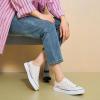 imagehash bubbie White Sneakers for Women Low Top Canvas Shoes Womens Canvas Sneakers Womens Fashion Sneakers Slip on Casual Tennis ShoesBeige Flower