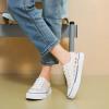imagehash bubbie White Sneakers for Women Low Top Canvas Shoes Womens Canvas Sneakers Womens Fashion Sneakers Slip on Casual Tennis ShoesBeige Flower