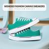 imagehash bubbie White Sneakers for Women Low Top Canvas Shoes Womens Canvas Sneakers Womens Fashion Sneakers Slip on Casual Tennis ShoesDark Green