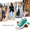 imagehash bubbie White Sneakers for Women Low Top Canvas Shoes Womens Canvas Sneakers Womens Fashion Sneakers Slip on Casual Tennis ShoesDark Green