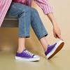 imagehash bubbie White Sneakers for Women Low Top Canvas Shoes Womens Canvas Sneakers Womens Fashion Sneakers Slip on Casual Tennis ShoesDark Purple