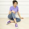 imagehash bubbie White Sneakers for Women Low Top Canvas Shoes Womens Canvas Sneakers Womens Fashion Sneakers Slip on Casual Tennis ShoesDark Purple