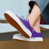 imagehash bubbie White Sneakers for Women Low Top Canvas Shoes Womens Canvas Sneakers Womens Fashion Sneakers Slip on Casual Tennis ShoesDark Purple