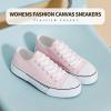 imagehash bubbie White Sneakers for Women Low Top Canvas Shoes Womens Canvas Sneakers Womens Fashion Sneakers Slip on Casual Tennis ShoesPink