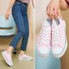 imagehash bubbie White Sneakers for Women Low Top Canvas Shoes Womens Canvas Sneakers Womens Fashion Sneakers Slip on Casual Tennis ShoesPink