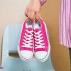 imagehash bubbie White Sneakers for Women Low Top Canvas Shoes Womens Canvas Sneakers Womens Fashion Sneakers Slip on Casual Tennis ShoesRose Red
