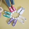 imagehash bubbie White Sneakers for Women Low Top Canvas Shoes Womens Canvas Sneakers Womens Fashion Sneakers Slip on Casual Tennis ShoesRose Red
