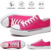 imagehash bubbie White Sneakers for Women Low Top Canvas Shoes Womens Canvas Sneakers Womens Fashion Sneakers Slip on Casual Tennis ShoesRose Red