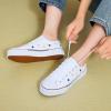 imagehash bubbie White Sneakers for Women Low Top Canvas Shoes Womens Canvas Sneakers Womens Fashion Sneakers Slip on Casual Tennis ShoesWhite Embroidery