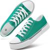 imagehash bubbie White Sneakers for Women Low Top Canvas Shoes Womens Canvas Sneakers Womens Fashion Sneakers Slip on Casual Tennis ShoesDark Green