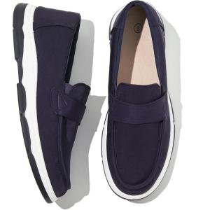 imageTUOPIN Mens Slip On ShoesBlack Loafers for MenCanvas Slip On for MenCasual Comfortable Shoes Fashion Light WeightNavy