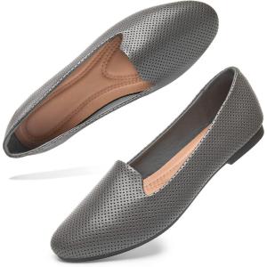 imagehash bubbie Womens Flats Shoes Dress Shoes for Women Business Dressy Casual Shoes Ballet Flats Loafers Comfortable Slip on ShoesDark Grey