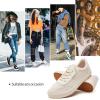 imagehash bubbie Unisex Slip on Sneakers Womens Canvas Sneakers Classic Non Slip Canvas Shoes Casual Tennis Shoes for MenBeige