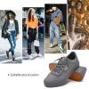 imagehash bubbie Unisex Slip on Sneakers Womens Canvas Sneakers Classic Non Slip Canvas Shoes Casual Tennis Shoes for MenDark Grey