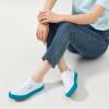 imagehash bubbie Unisex Slip on Sneakers Womens Canvas Sneakers Classic Non Slip Canvas Shoes Casual Tennis Shoes for MenWhite Blue