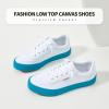 imagehash bubbie Unisex Slip on Sneakers Womens Canvas Sneakers Classic Non Slip Canvas Shoes Casual Tennis Shoes for MenWhite Blue