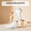 imagehash bubbie Womens White Combat Boots Black Platform Boots Non Slip Waterproof Ankle Boots Fall Winter Hiking Boots Fuzzy Snow Boots for women with ZipperWhite