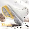 imagehash bubbie Womens White Combat Boots Black Platform Boots Non Slip Waterproof Ankle Boots Fall Winter Hiking Boots Fuzzy Snow Boots for women with ZipperWhite