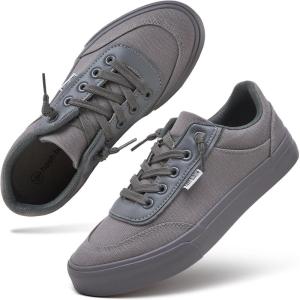imagehash bubbie Unisex Slip on Sneakers Womens Canvas Sneakers Classic Non Slip Canvas Shoes Casual Tennis Shoes for MenDark Grey