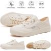 imagehash bubbie Womens Slip on Shoes Canvas Shoes Non Slip Fashion Sneakers for Women Low Top LoafersBeige