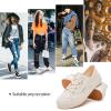 imagehash bubbie Womens Slip on Shoes Canvas Shoes Non Slip Fashion Sneakers for Women Low Top LoafersBeige
