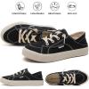 imagehash bubbie Womens Slip on Shoes Canvas Shoes Non Slip Fashion Sneakers for Women Low Top LoafersBlack