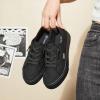imagehash bubbie Womens Slip on Shoes Canvas Shoes Non Slip Fashion Sneakers for Women Low Top LoafersFull Black