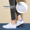 imagehash bubbie Womens Slip on Shoes Canvas Shoes Non Slip Fashion Sneakers for Women Low Top LoafersWhite