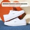 imagehash bubbie Womens Slip on Shoes Canvas Shoes Non Slip Fashion Sneakers for Women Low Top LoafersWhite