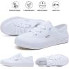 imagehash bubbie Womens Slip on Shoes Canvas Shoes Non Slip Fashion Sneakers for Women Low Top LoafersWhite