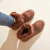 imagehash bubbie Womens Winter Boots Ankle Booties for Women Warm Fuzzy Boots Lace up PU Leather Snow Boots with ZipperBrown