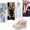 imagehash bubbie Womens Winter Boots Ankle Booties for Women Warm Fuzzy Boots Lace up PU Leather Snow Boots with ZipperPink