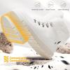 imagehash bubbie Womens Winter Boots Ankle Booties for Women Warm Fuzzy Boots Lace up PU Leather Snow Boots with ZipperWhite