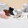 imagehash bubbie Womens Winter Boots Ankle Booties for Women Warm Fuzzy Boots Lace up PU Leather Snow Boots with ZipperWhite