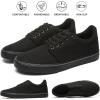 imagehash bubbie Mens Canvas Shoes Classic Mens Canvas Sneakers Low Top Tennis Shoes Lace up Comfortable Skate Casual ShoesFull Black