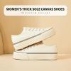 imagehash bubbie Platform Sneakers for Women White Platform Shoes Low Top Tennis Shoes Non Slip Black Fashion Canvas SneakersBeige