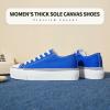 imagehash bubbie Platform Sneakers for Women White Platform Shoes Low Top Tennis Shoes Non Slip Black Fashion Canvas SneakersDark Blue