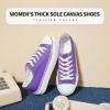 imagehash bubbie Platform Sneakers for Women White Platform Shoes Low Top Tennis Shoes Non Slip Black Fashion Canvas SneakersDark Purple