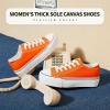 imagehash bubbie Platform Sneakers for Women White Platform Shoes Low Top Tennis Shoes Non Slip Black Fashion Canvas SneakersOrange