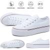 imagehash bubbie Platform Sneakers for Women White Platform Shoes Low Top Tennis Shoes Non Slip Black Fashion Canvas SneakersWhite