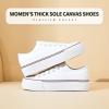 imagehash bubbie Platform Sneakers for Women White Platform Shoes Low Top Tennis Shoes Non Slip Black Fashion Canvas SneakersWhite