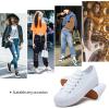 imagehash bubbie Platform Sneakers for Women White Platform Shoes Low Top Tennis Shoes Non Slip Black Fashion Canvas SneakersWhite Mono