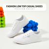 imagehash bubbie White Sneakers for Women Womens White Shoes PU Leather Tennis Shoes Slip on Shoes for WalkingWhite