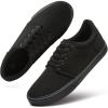 imagehash bubbie Mens Canvas Shoes Classic Mens Canvas Sneakers Low Top Tennis Shoes Lace up Comfortable Skate Casual ShoesFull Black