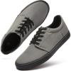 imagehash bubbie Mens Canvas Shoes Classic Mens Canvas Sneakers Low Top Tennis Shoes Lace up Comfortable Skate Casual ShoesGrey