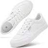 imagehash bubbie White Sneakers for Women Womens White Shoes PU Leather Tennis Shoes Slip on Shoes for WalkingWhite
