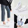 imageWomens Slip on Shoes Canvas Sneakers Loafers Non Slip Shoes Low Top Casual ShoesWhiteblue
