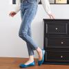 imageHash Bubbie Womens Flats Shoes Ballet Flats Dress Shoes Comfortable PU Leather Slip on Shoes for WomenAzure Blue