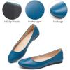 imageHash Bubbie Womens Flats Shoes Ballet Flats Dress Shoes Comfortable PU Leather Slip on Shoes for WomenAzure Blue