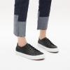 imageWomens Slip on Shoes PU Leather Slip on Sneaker Fashion White Tennis Shoes Low Top Black Casual ShoesBlack